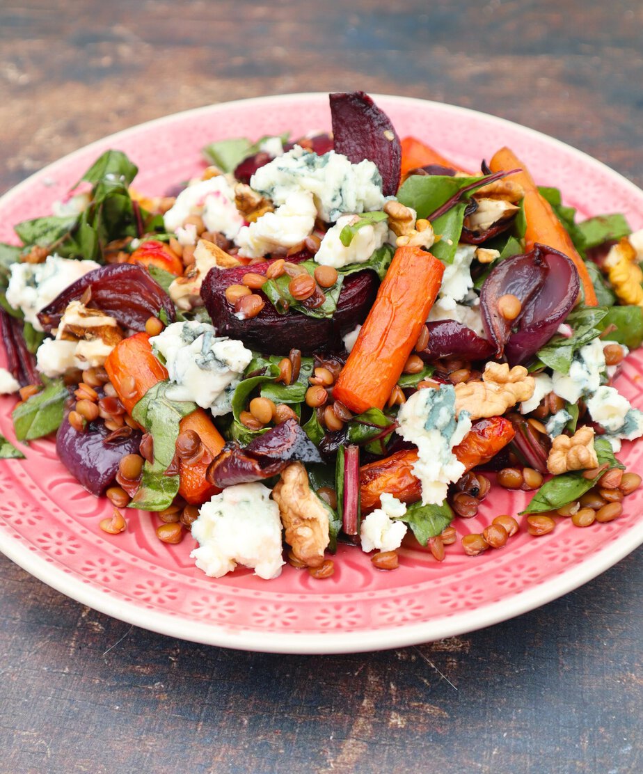 Salade de betteraves aux lentilles