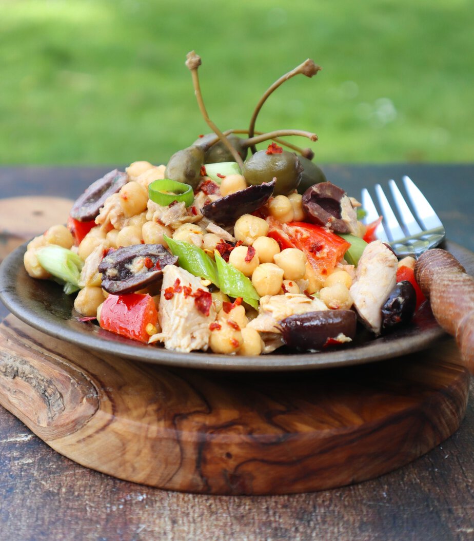 Salade de pois chiches au thon