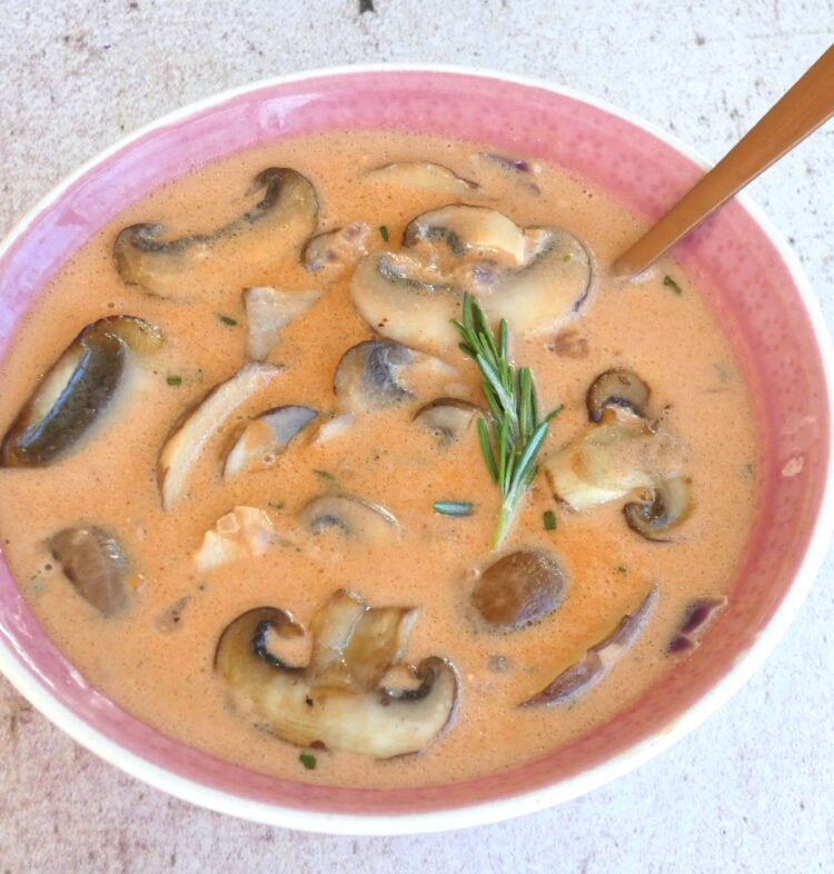 Soupe aux champignons au mascarpone - En-tete