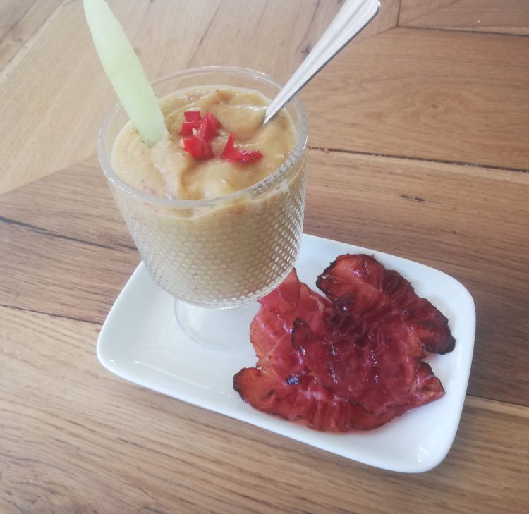 Soupe de melon froide, avocat et jambon serrano - En-tete