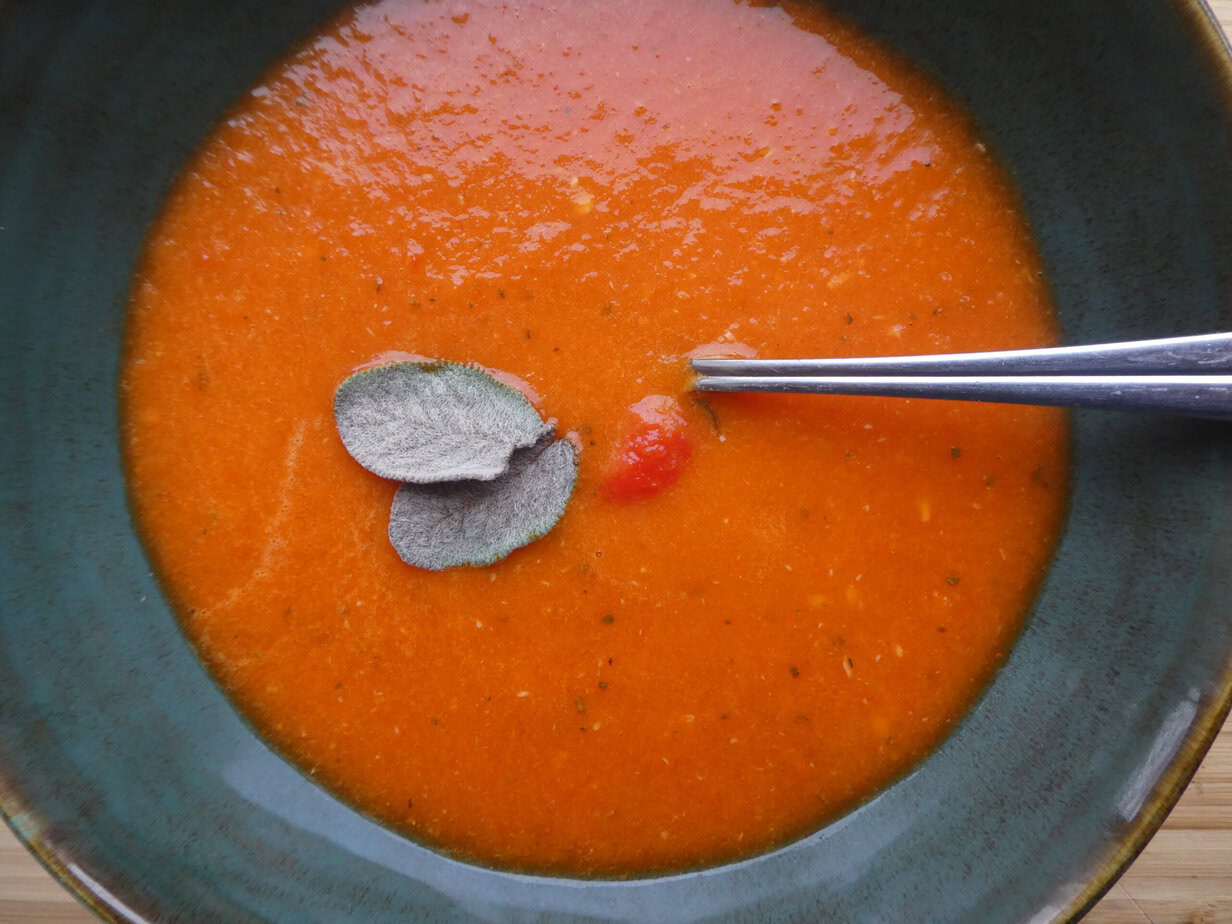 Soupe de poivrons rôtis - En-tete
