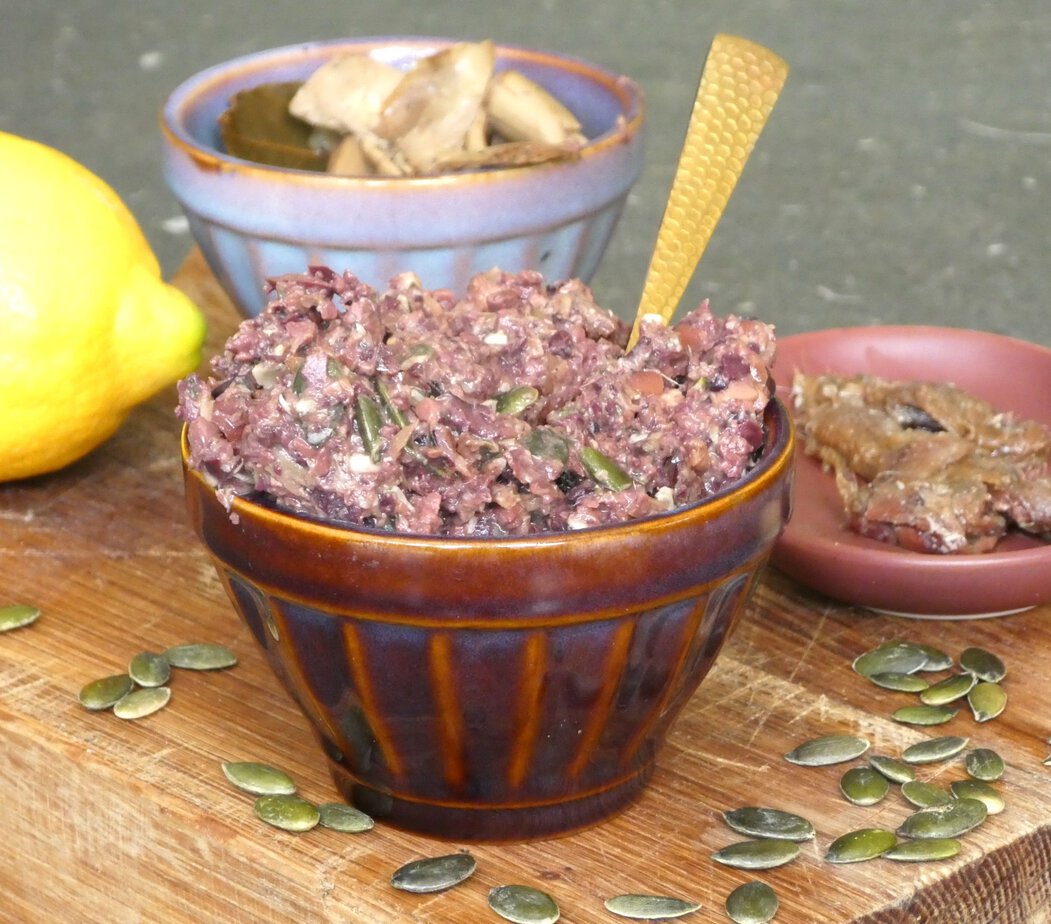 olivtapenade Tapenade noire à l'artichaut et aux anchois - En-tete