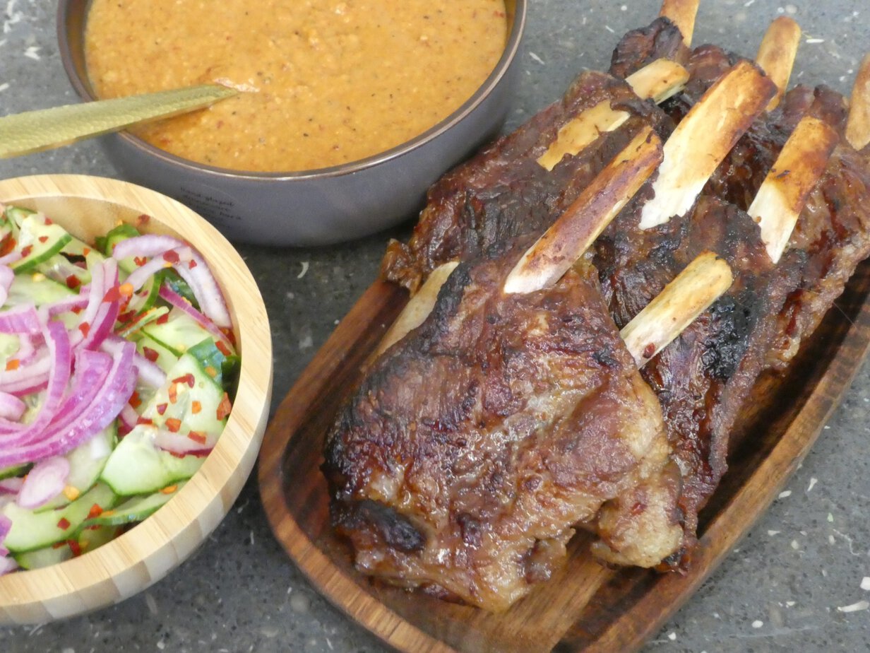 Travers de porc au four, marinade indonésienne - En-tete